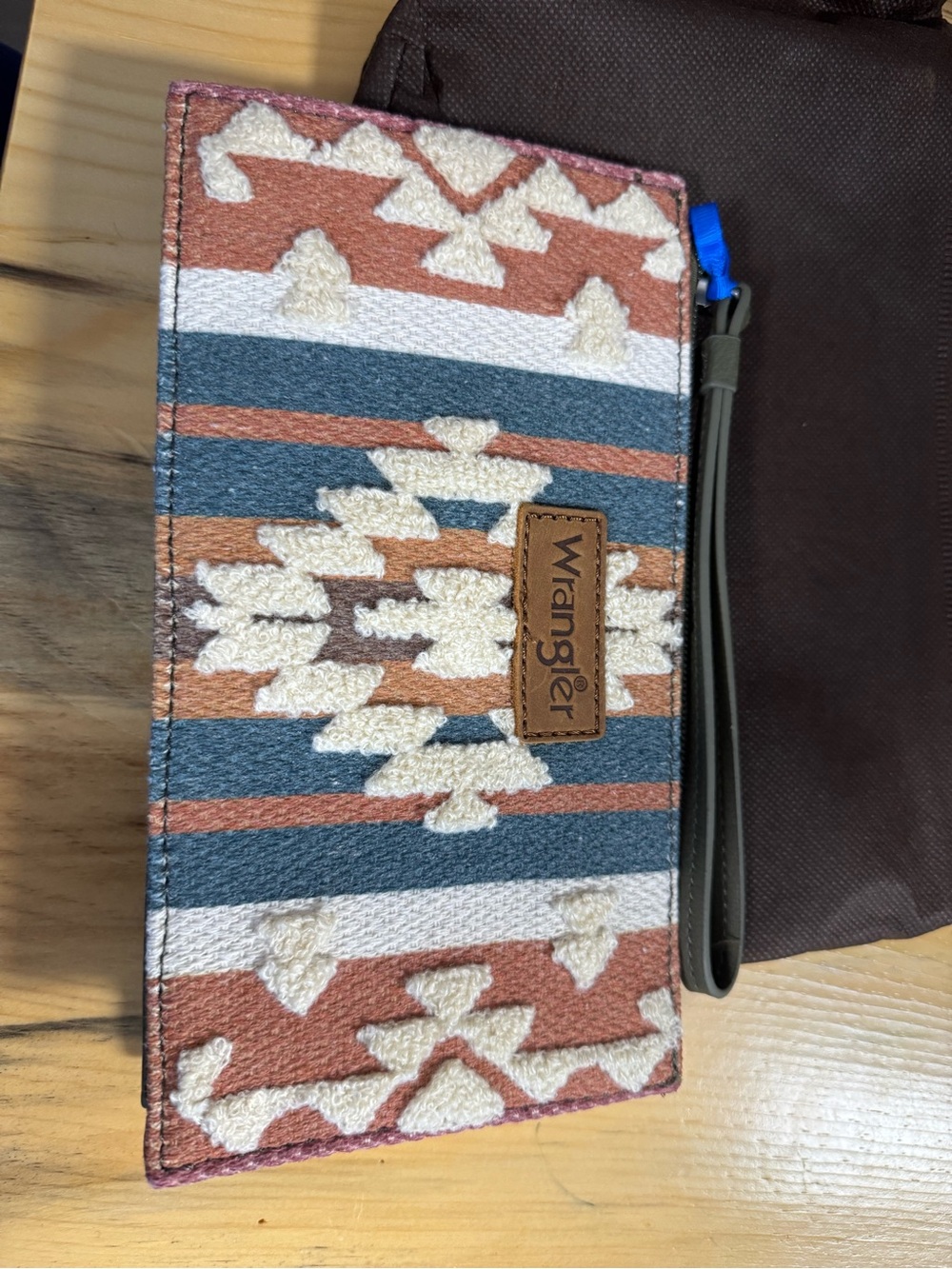 Wrangler Multicolor Aztec Pattern Wristlet